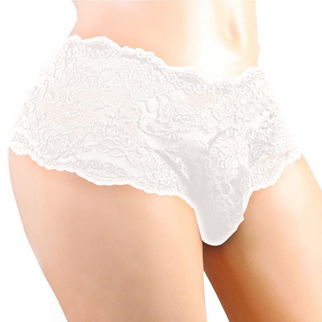 Men's Lace Boxer Briefs Sheer Floral Pattern Underwear Breathable Stretch Fabric Comfortable Fit for Performance and Daily Wear