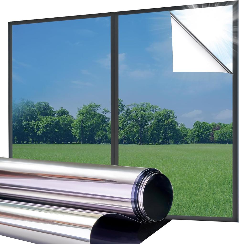 Lifetree Frosted Window Film Privacy Opaque Glass Film Non Adhesive Static Cling for Home Office 44 5x200 Cm