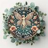 Panneau Métal Aluminium Rustique Vintage 8x8 Pouces Art Mural Fée Décoration Intérieure Ferme Jardin Pub Man Cave