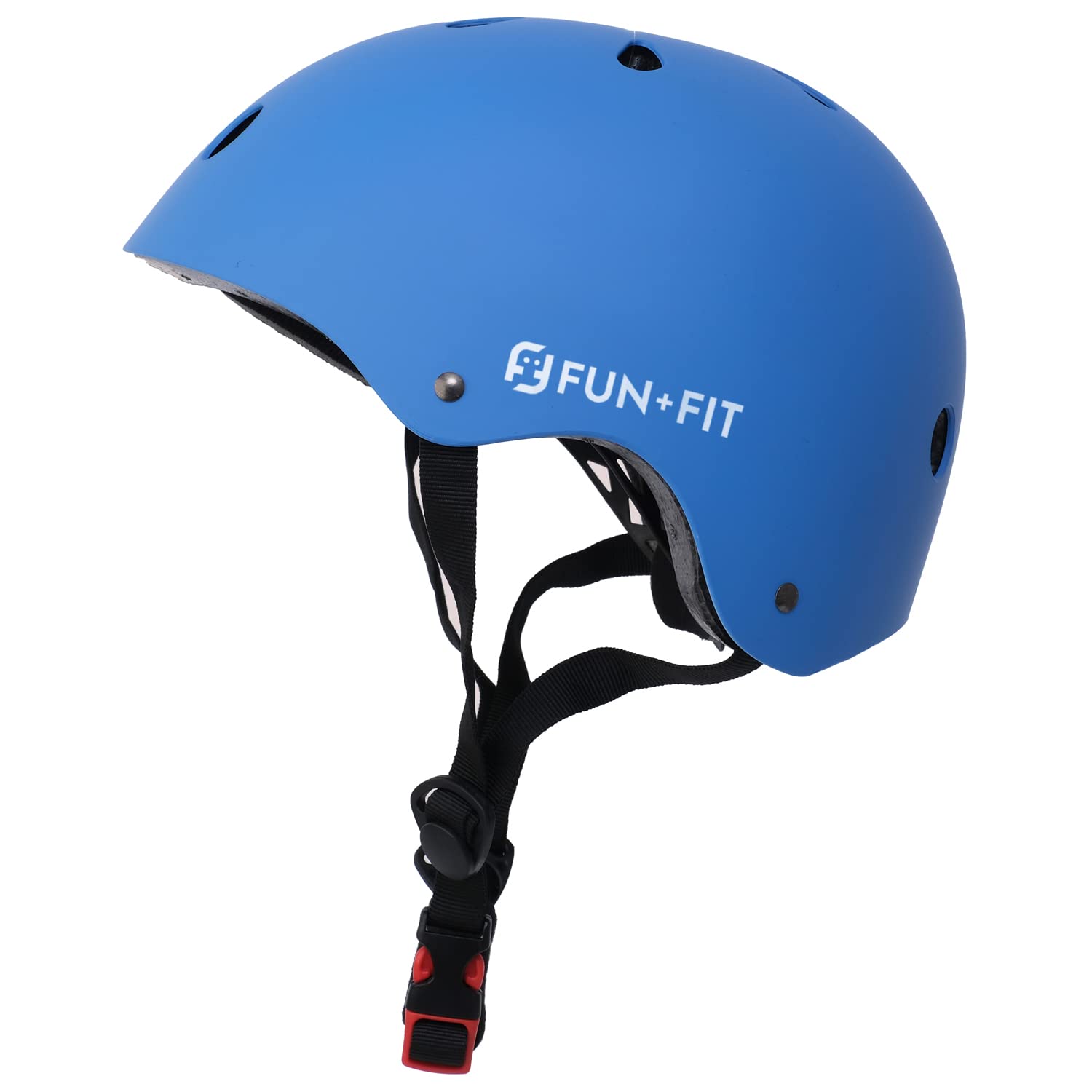 

Fantasfit Sports Adjustable for Ice and Protective Helmet for Kids and Adults Size F+F FUN+FIT Helmet, Size, Skating, Skateboarding, Cycling, (Blue, синий