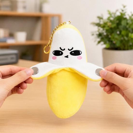 Musical Banana Plush Toy, Banana Fruit Sensing Metronome with Sounds, Interactive Sound Toy for Kids, Cute Motion Sensor Fruit Keyring Gift