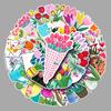 50 Stück Blumenaufkleber, wasserfeste ästhetische Blumenaufkleber für Wasserflaschen, Laptop, Scrapbooking, Journaling, süße Blumenaufkleber für Erwachsene, Frauen, Teenager