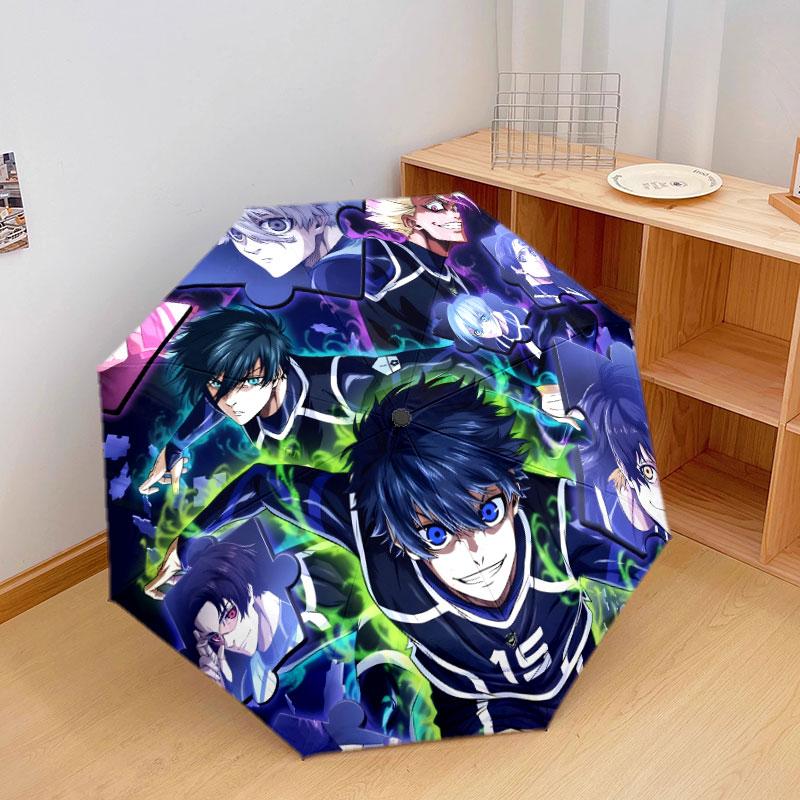 BlueLock Pattern Pattern New Style Umbrella, 1 Piece Automatic Folding Umbrella, Portable Foldable Travel Umbrella, Outdoor Umbrella,Birthday Gift
