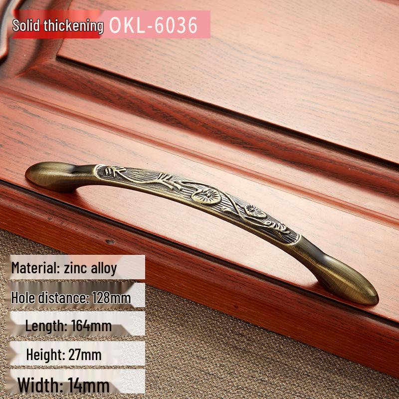 Tragatoare clasice europene din cupru antic pentru dulapuri de bucatarie si garderobe in verde si rosu