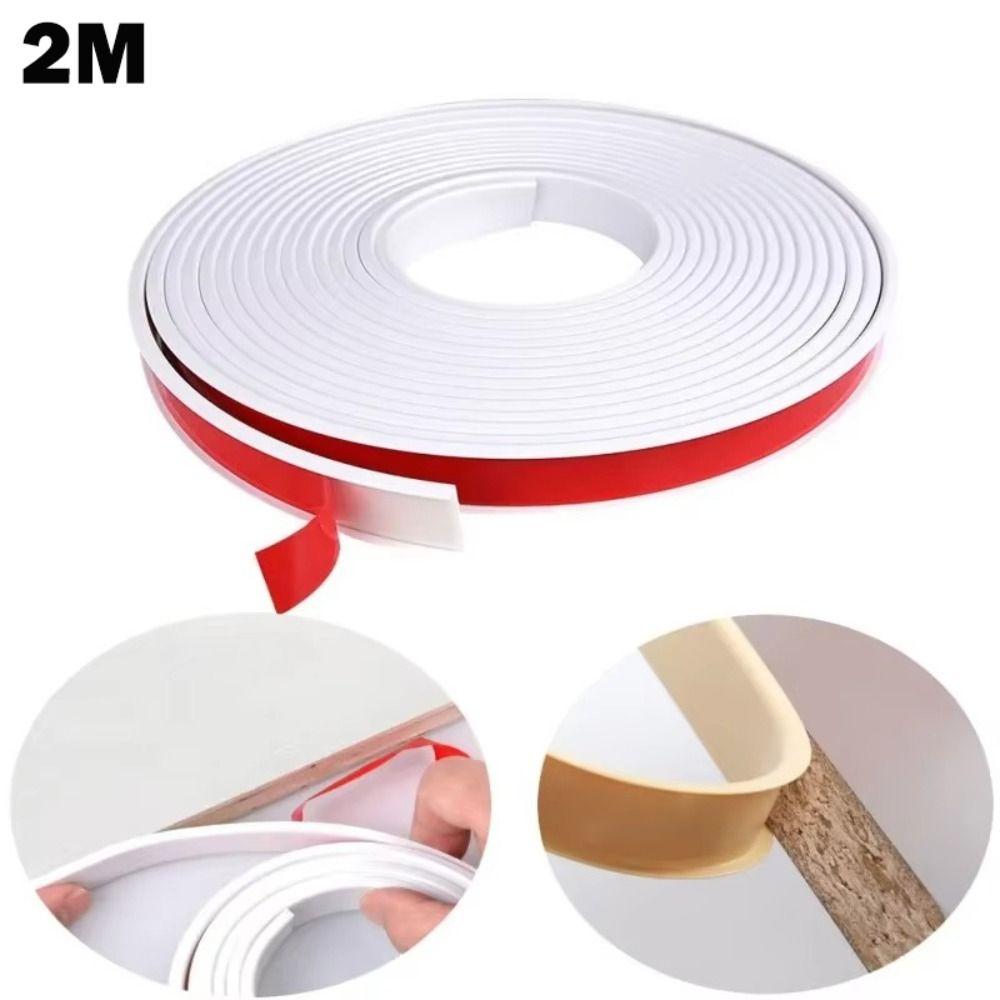 New U-shaped Edge Banding Tape Self-Adhesive TPE Rubber Edge Protector 2M Closet Decoration Tape