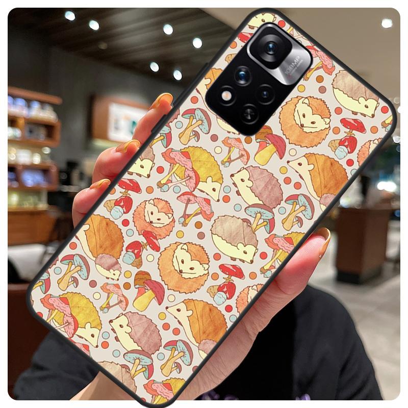 Kawaii Hedgehog Heart Cute Case For Xiaomi Redmi Note 12 11 10 8 9 Pro Note 12S 9S 10S 11S Cover For Redmi 10C 12C 9C