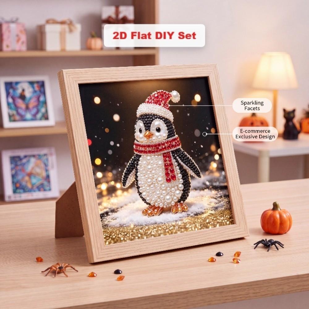 Delicate DIY Pearl Painting Kit 2D Flat Christmas Ornament  Porch Decoration