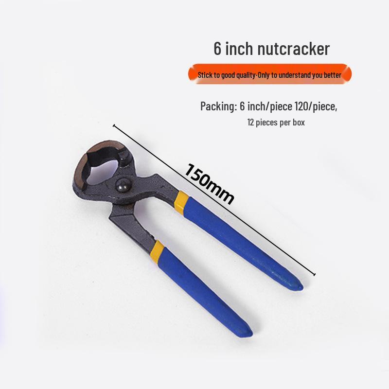 

Nutcracker Flat Nose Tiger Head Pliers - Wire & Nail Pulling, Shoe Repair, Escargot Cutter