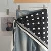 Thin Imitation Silk Scarf Polyester Waist Tying Scarf Vintage Polka Dot Triangle Scarf  Club
