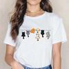 Fashion Unisexs  Tshirt Cute Cat Print Short Sleeve Tshirt Harajuku Casual Summer Round Neck Streetwear Female Clothes Top Tee