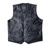 Net version leather vest, men's vest, cycling windproof vest, spliced leather, classic universal model in all seasons