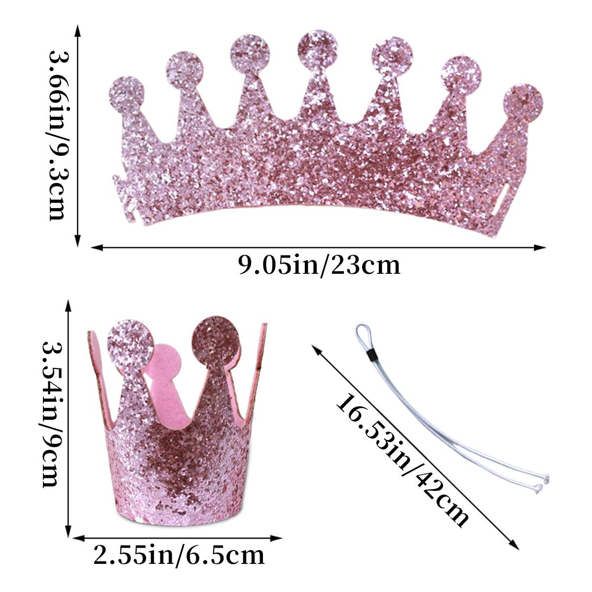 

Pet Birthday Party Hat Decoration Pet Cat Dog Sequins Birthday Crown Hat Headgear average size