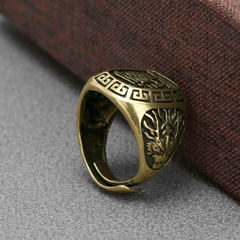 Brass Lucky Rings Accessories Adjustable Ring Copper Gifts Sculptures Statuette