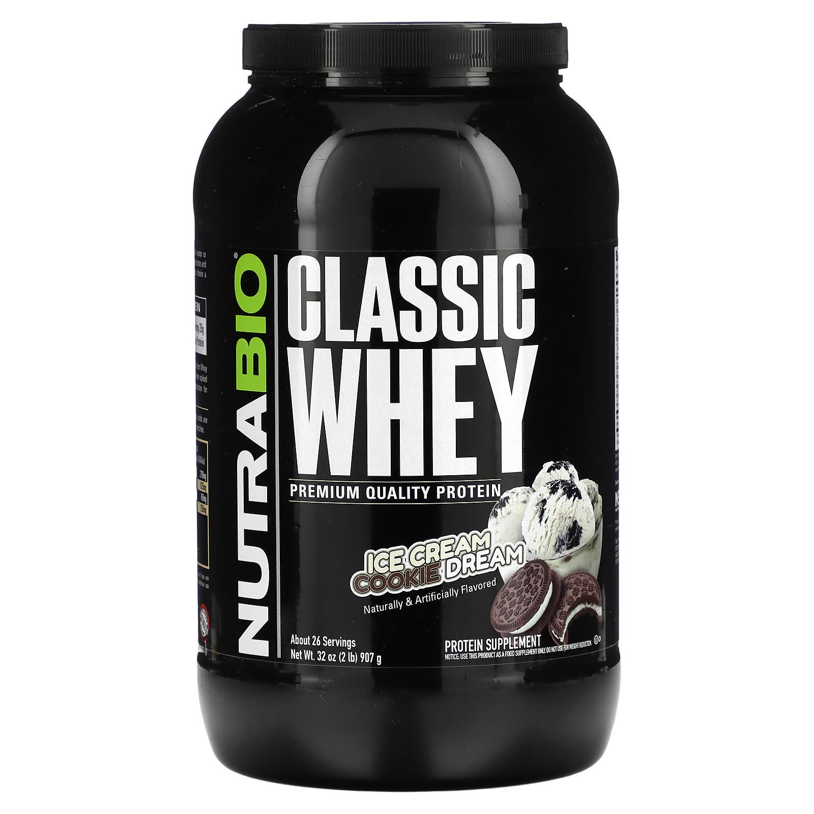 

NutraBio, Classic Whey Protein, Cookies & Cream, 2 lbs (907 g)