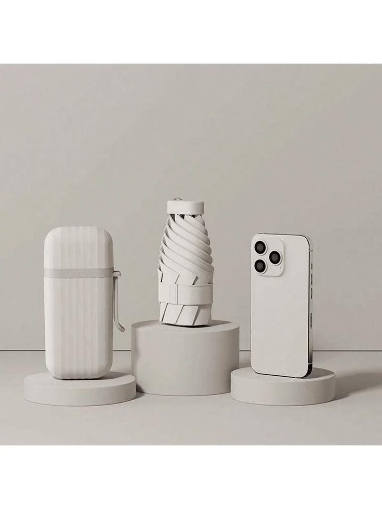 Mini Parapluie de Poche Compact pour Femmes Léger 5 Pliant Protection Solaire Soleil et Pluie Petit Sac Parapluies Paraguas