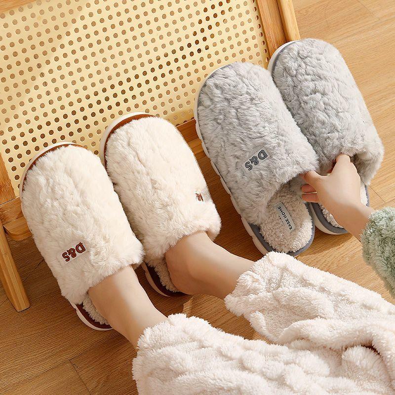 Pantoufles en coton hiver nouvelle collection sac haut avec intérieur maison semelle épaisse antidérapante chaud peluche coton chaussures