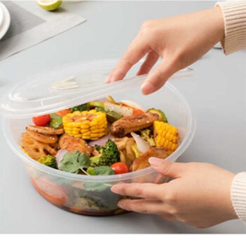 Einweg Runde Transparente Plastik-Takeaway-Boxen