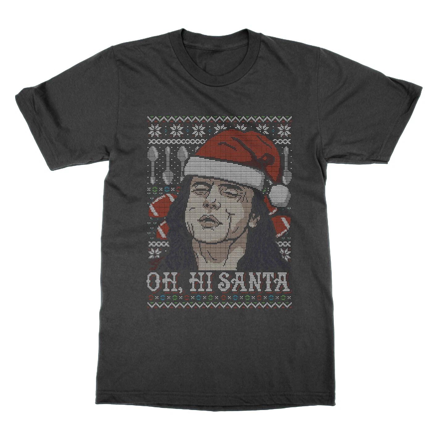 Oh Hi Santa T Shirt Funny Christmas Top Gift Room Tommy Wiseau 4XL