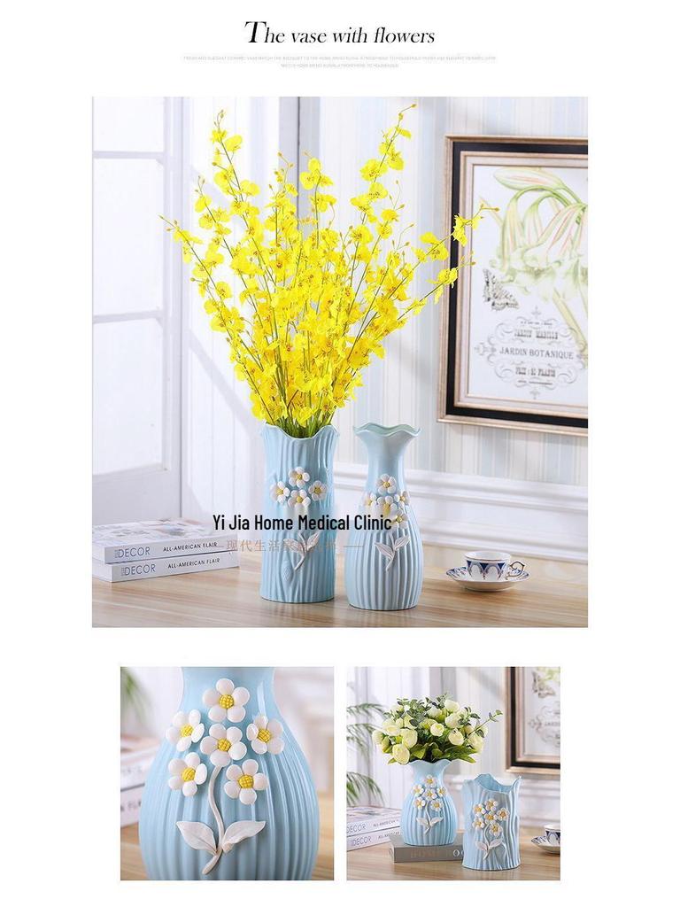 European Modern Ceramic Vase for Flower Arrangements - Ideal Home Decor for Living Room, Dining Table, or Coffee Table - Perfect Housewarming Gift