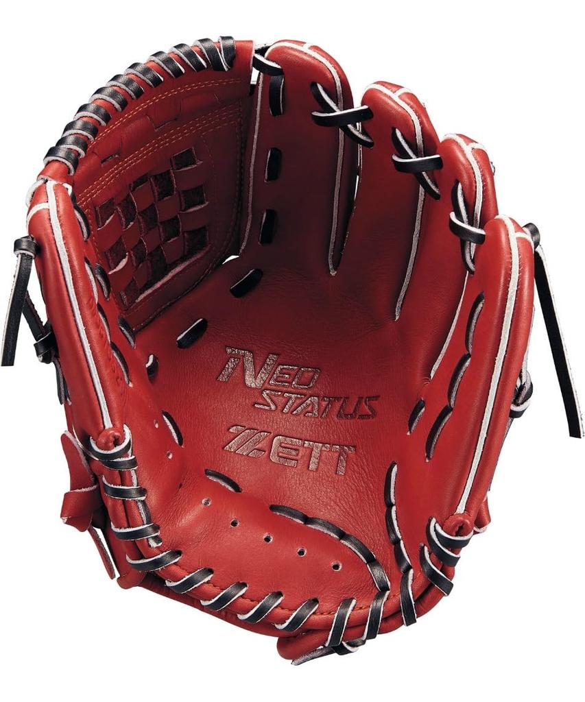 ZETT Neo Status Youth Baseball Glove for Second and Size BJGB70520N Shortstop, Bordeaux/Black (4019), L,