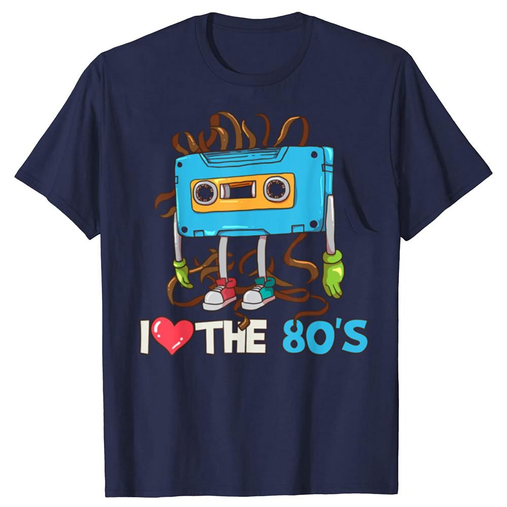 Funny 1980 80s Cassette Tape Graphic Tshirts Men Womens Fashion Casual Tshirt 100 Cotton Loose Oversized T Shirt