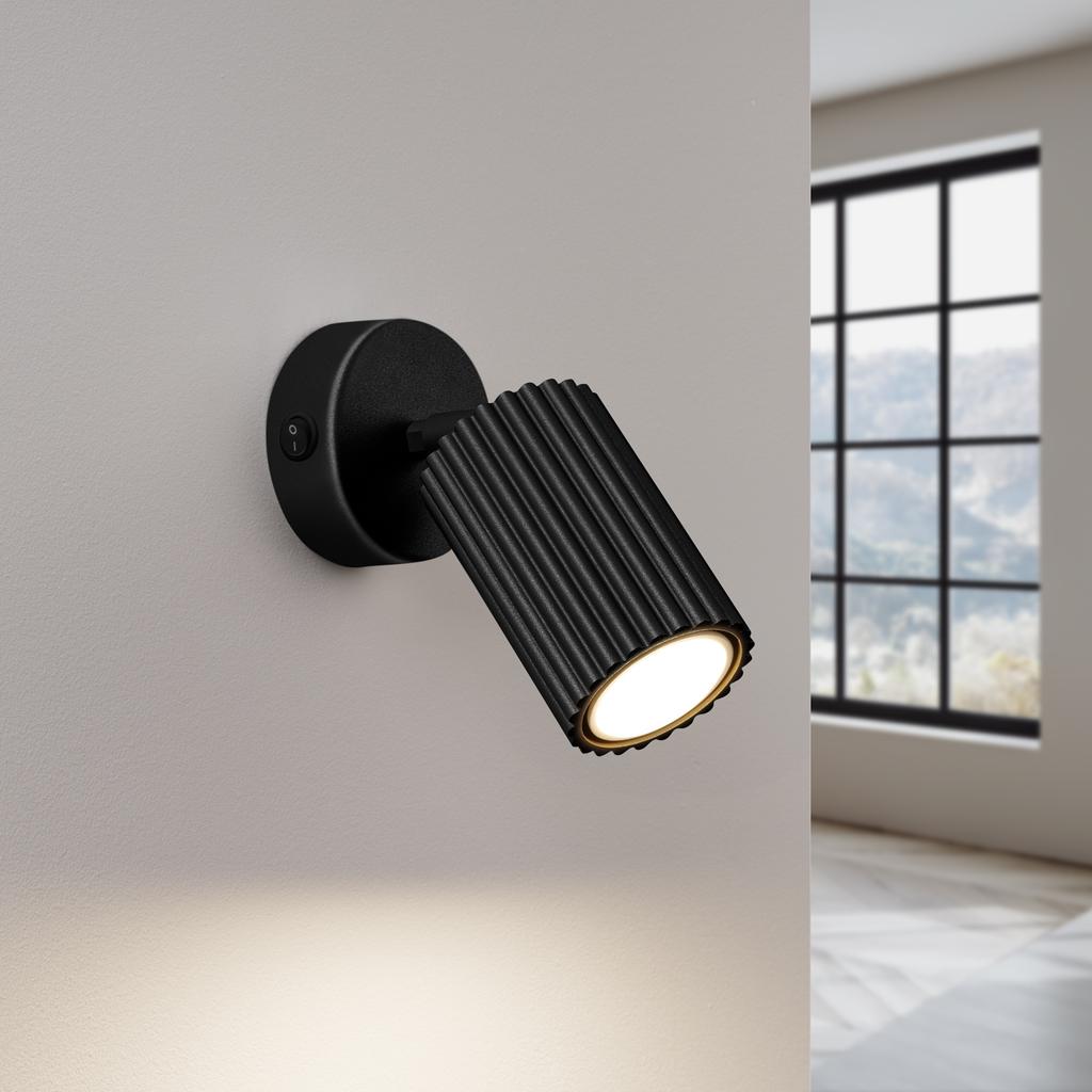 Kinkiet Karbon 1 Gu10 Czarny Alu Sollux Sl.1579