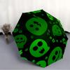 1pc Ghostly Faces Automatic Open/close, All-Season Portable Folding Umbrella, Travel, Everyday, Formal Events080