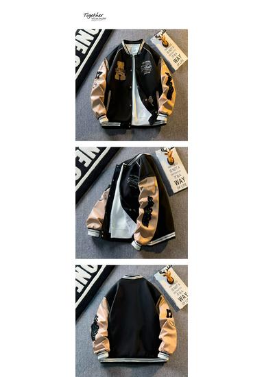 Men's 2023 Trendy Baseball Jacket: Spring/Autumn Style with Towel Embroidery – Versatile for Couples