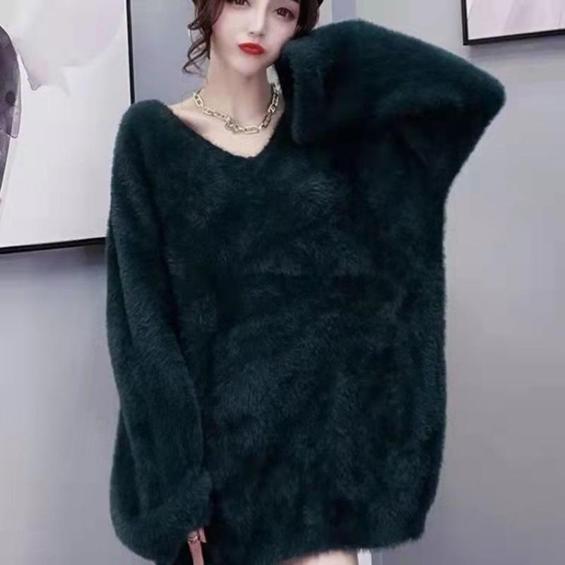 Autumn/Winter Korean-Style Mink Pullover: Cozy, Loose, and Stylish Sweater