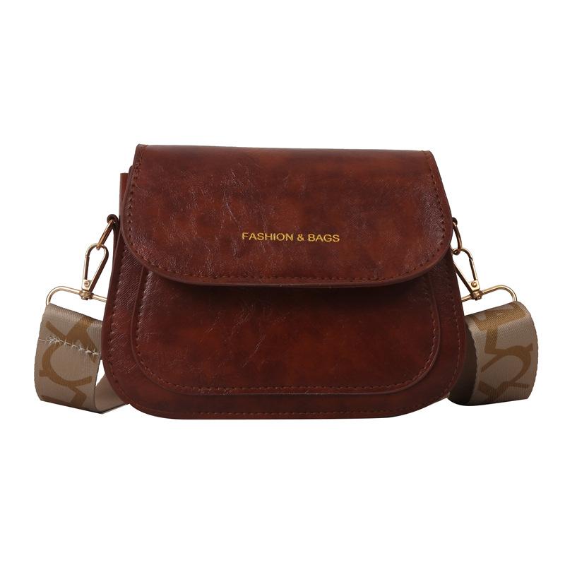 Düz renk basit gündelik retro 2025 sonbahar yeni moda trendi tek omuz çapraz askılı küçük kare kadın çantası