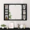 VidaXL Spiegelschrank mit LED Schwarz 76x15x55 cm