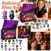 Halloween Countdown 3D Adventskalender mit 24 Halloween-Themen-Blindbox-Figuren in Display-Box für saisonale Feiertagsdekoration und Sammlerstücke