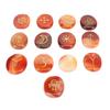 13Pcs Energy Stone Mind Soothing Stones Set with Symbol for Healing Meditation Red