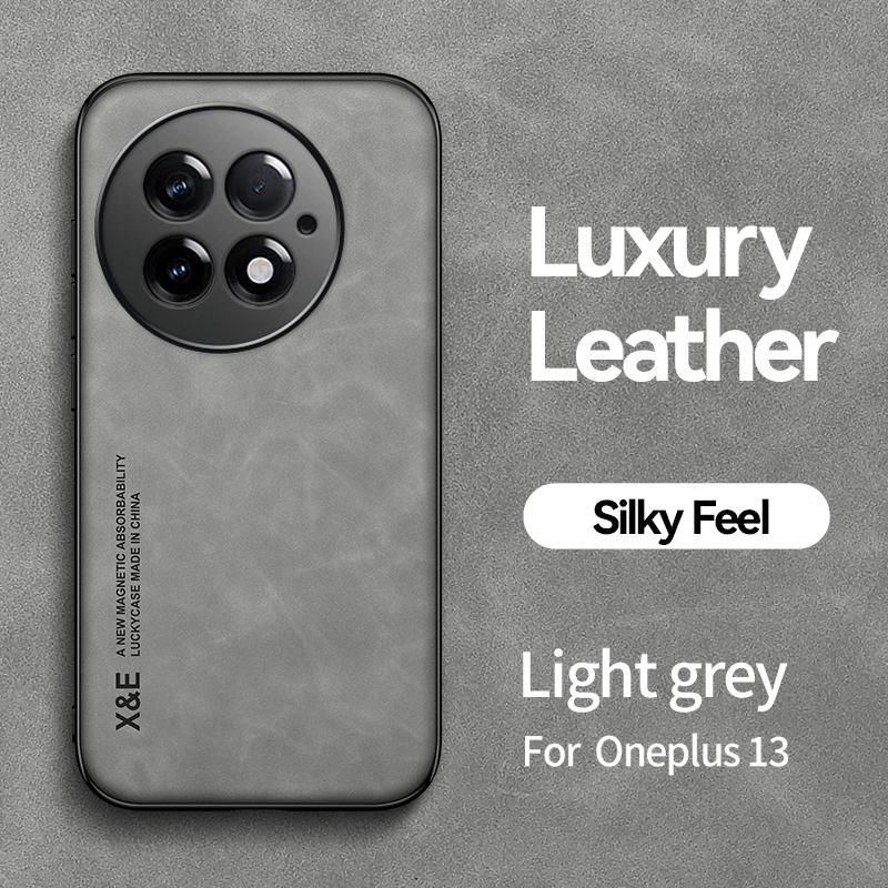 Luxury Leather Funda for Oneplus 13 Case Ultra Thin Car Magnetic Protection Cover for Oneplus 13 Shockproof Capa for Oneplus 13