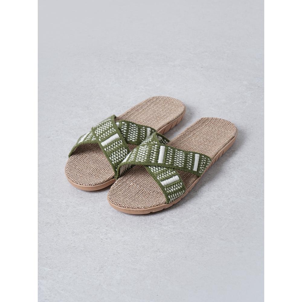 Daiso Rural Vacation Linen Slippers 260 To 280 Mm