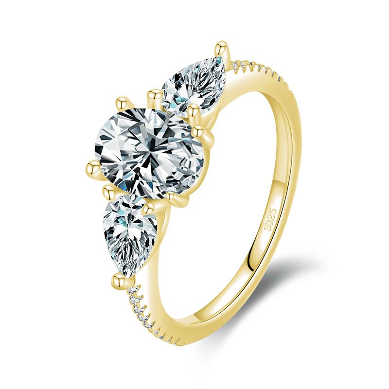 

Real 925 Sterling Silver High Quality Luxury Sparkling Zirconia Finger Ring For Women Classic Wedding Engagement Jewelry 5