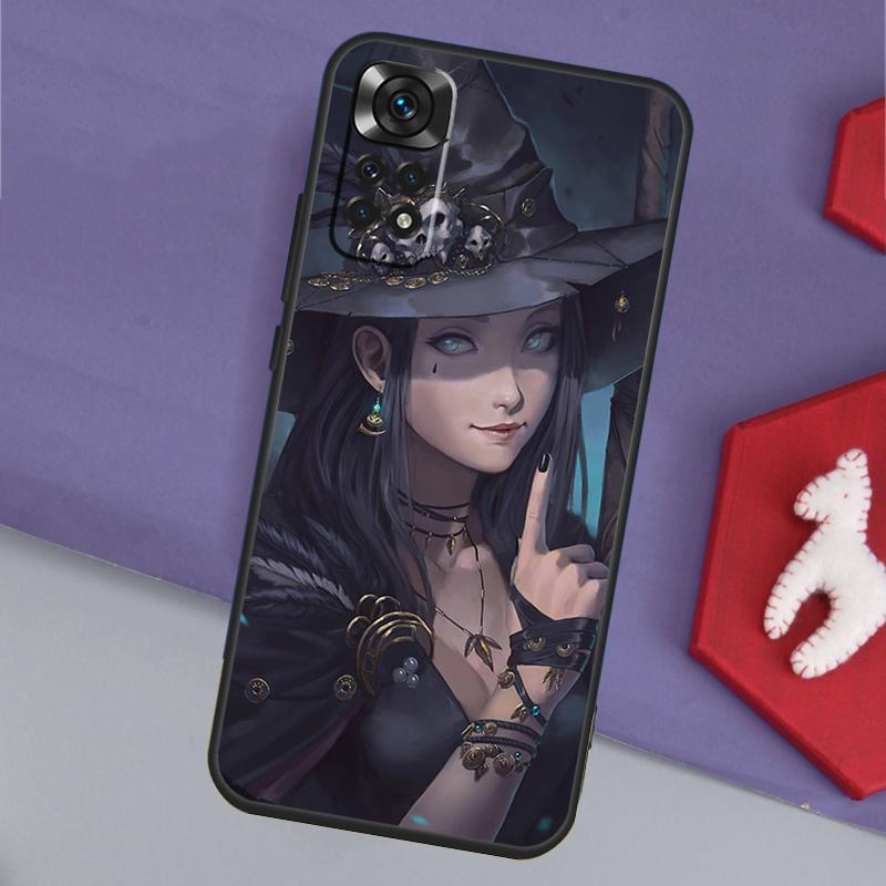 Halloween Witch Girl Art Funda For Xiaomi Redmi Note 14 13 12 11 Pro 9 10 9S 10S 11S 12S Redmi 14C 10C 12C 13C Case