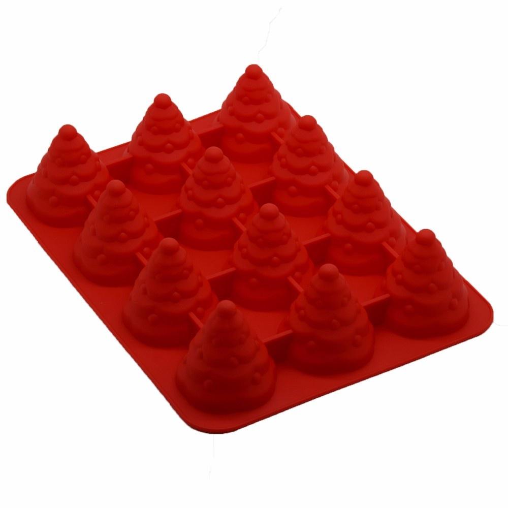 11pcs 3D Christmas Tree Silicone Molds Cake Decorating Tools Bakeware Fandant