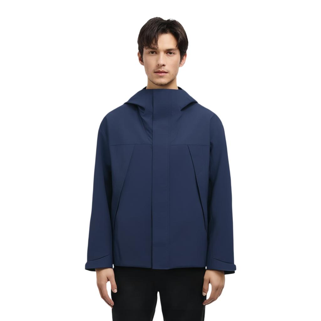 Skechers Windproof Waterproof Hooded Zip Jacket Men Jackets Navy L324M081-002Z
