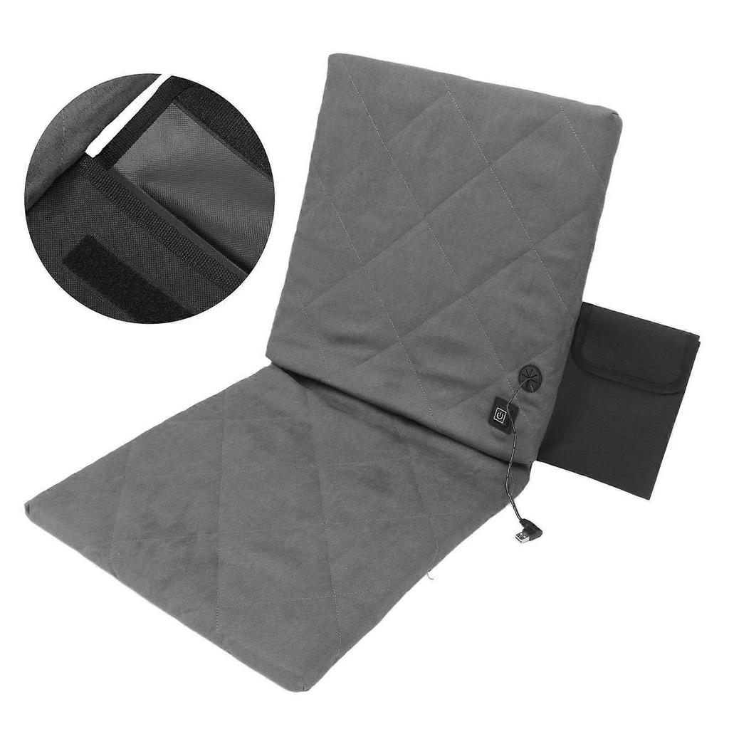 Electric Heated Seat Cushion, Foldable Stadium Seat Cushion with Backrest for Camping, Fishing, and Hunting