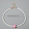 Cross Border Summer New Beach Vacation Style Colorful Egg Flower Rice Bead Necklace Women's Jewelry Dopamine Style Necklace