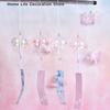 Stained Glass Wind Chimes Small Sakura Pattern Wind Chimes Can DIY Hand-painted Outdoor Hanging Ornaments Birthday Gift Crafts