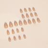French Nail Patch Nail Patch 3D Stereo Nail Patch Metal Texture Medium and Long Almond Nail 24 pieces