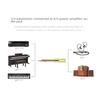 Jack Gold Plated Connectors 3.5 to 6.5mm Microphone Electric Piano Connector  Home
