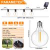 G40 Outdoor Solar String Light Garland LED Solar String Lights 24V Globe Waterproof Hanging Lights for Garden Backyard Cafe