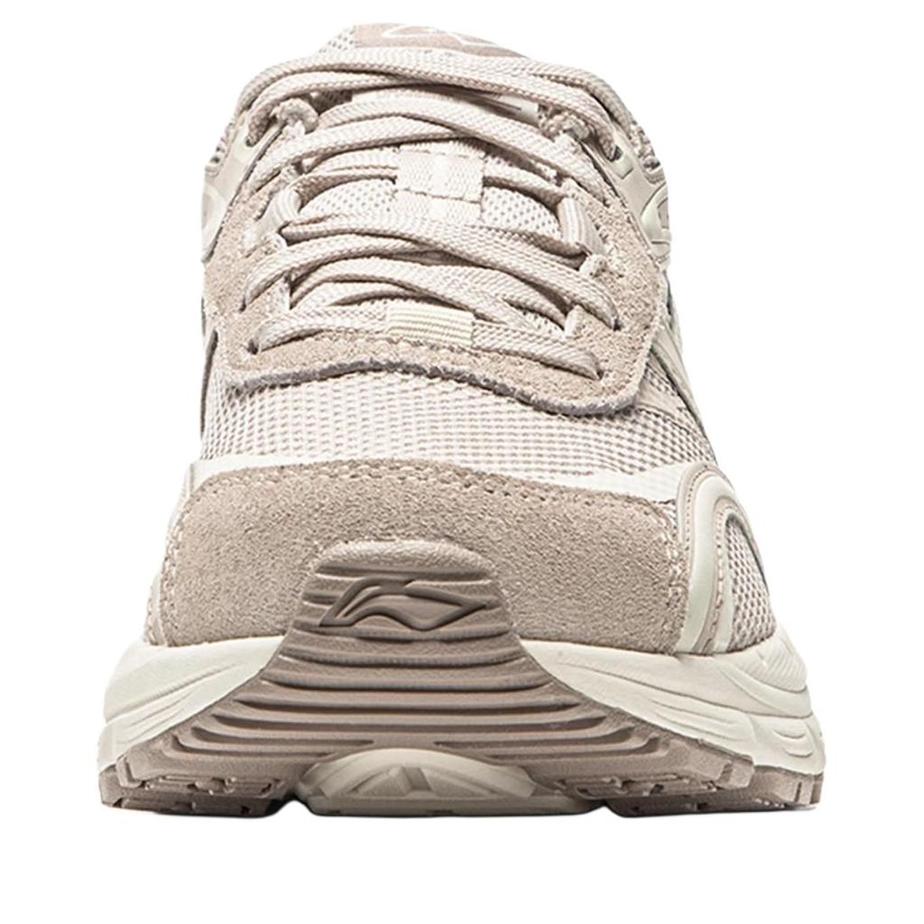 Li Ning P1000 Synthetic Leather Fashion Comfortable Rebound Lightweight Shock Absorption Low Top Casual Shoes Women Sneaker Light-Gray AGCU412-1