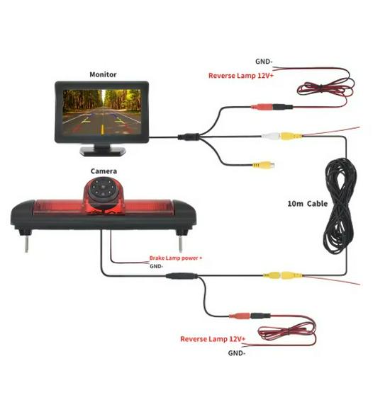 High-Mount Brake Light Camera for FIAT Ducato, CITROEN, PEUGEOT (2006-2015).