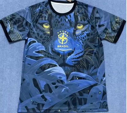 2025 Summer New Men's T-Shirt, Brazilian Football Shirt, City Edition Training Football Shirt, Breathable