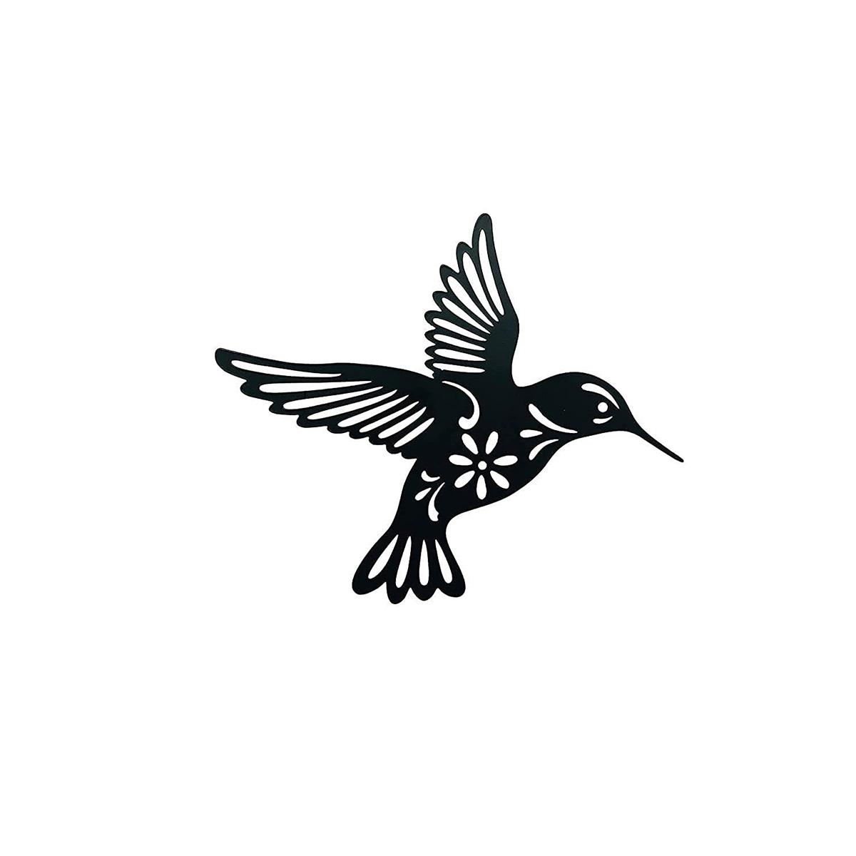 

1pcMetal Hummingbird Cutout Wall Decoration Black Iron Bird Sculpture Wall Hanging Home Decoration