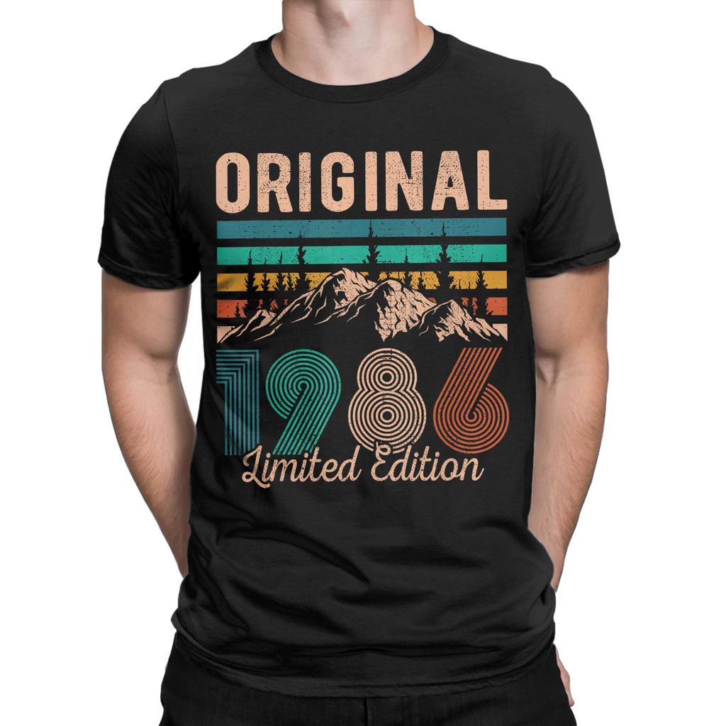 1986 Limited Edition TShirts for Unisex Unisex Retro 40th Birthday Funny 100 Cotton Tees O Neck T Shirts Big Size Tops
